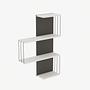 Cambel Wall shelf Wood veneer White Anthracite 2