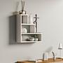Pyramid Wall Shelf Wood Veneer White 0