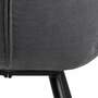 2x Upholstered chair metal fabric black grey 4