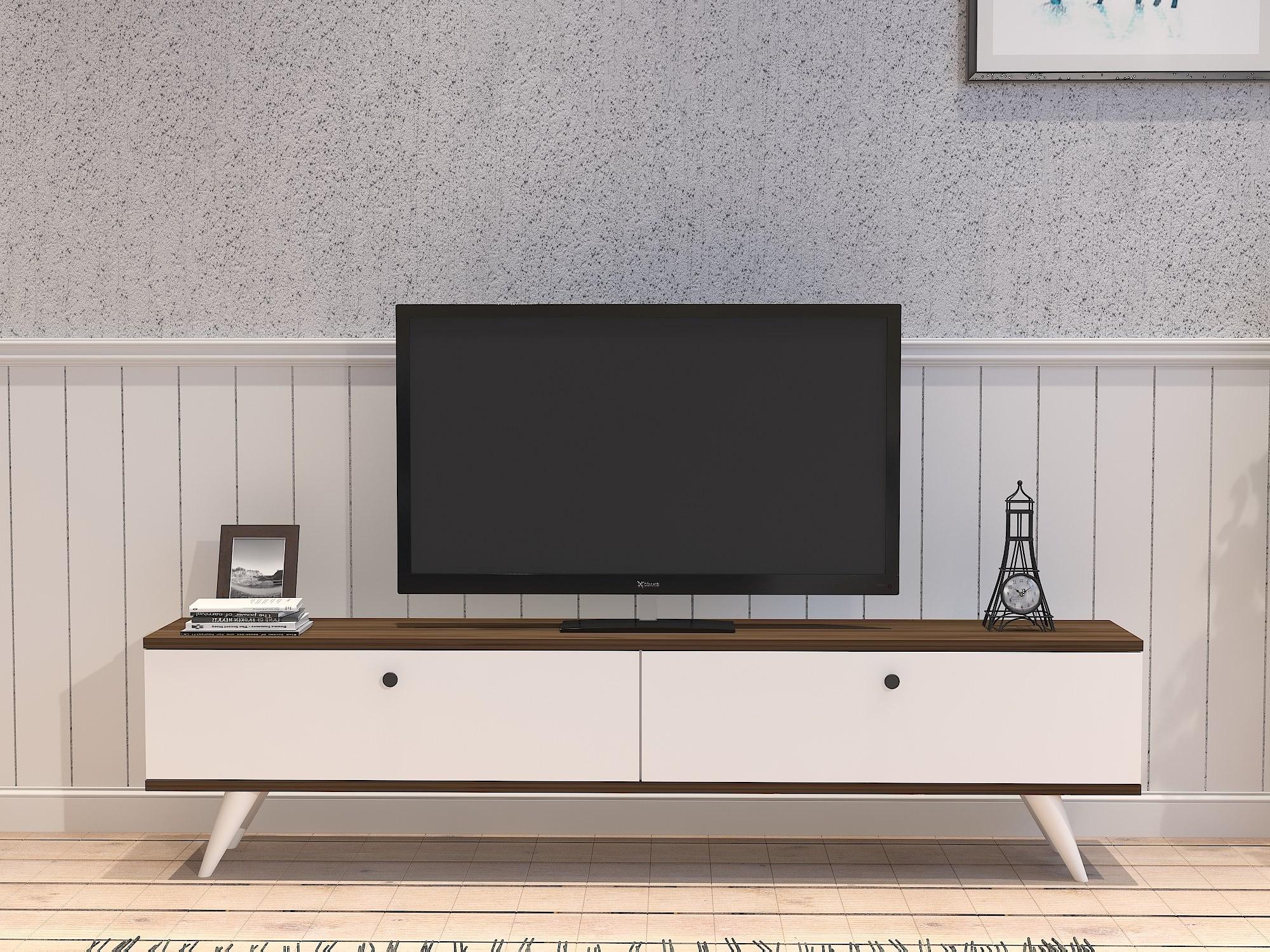 Paris Lowboard Wood Veneer White 2