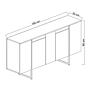 Luxury console veneer gold 6