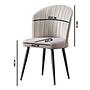 2x Rubi Dining chair Cream Black 1