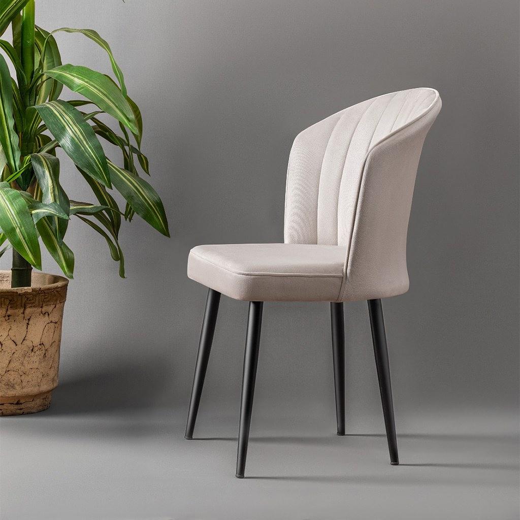 2x Rubi Dining chair Cream Black 2