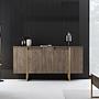 Luxe Wohnzimmermöbel-Set Holzfurnier Gold 6