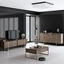 Luxe Wohnzimmermöbel-Set Holzfurnier Gold 0