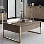 Luxury Living Room Furniture Set Wood Veneer Gold 4