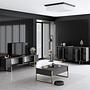 Luxury living room furniture set wood veneer anthracite gold 9
