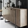 Luxury Living Room Furniture Set Wood Veneer Black 7