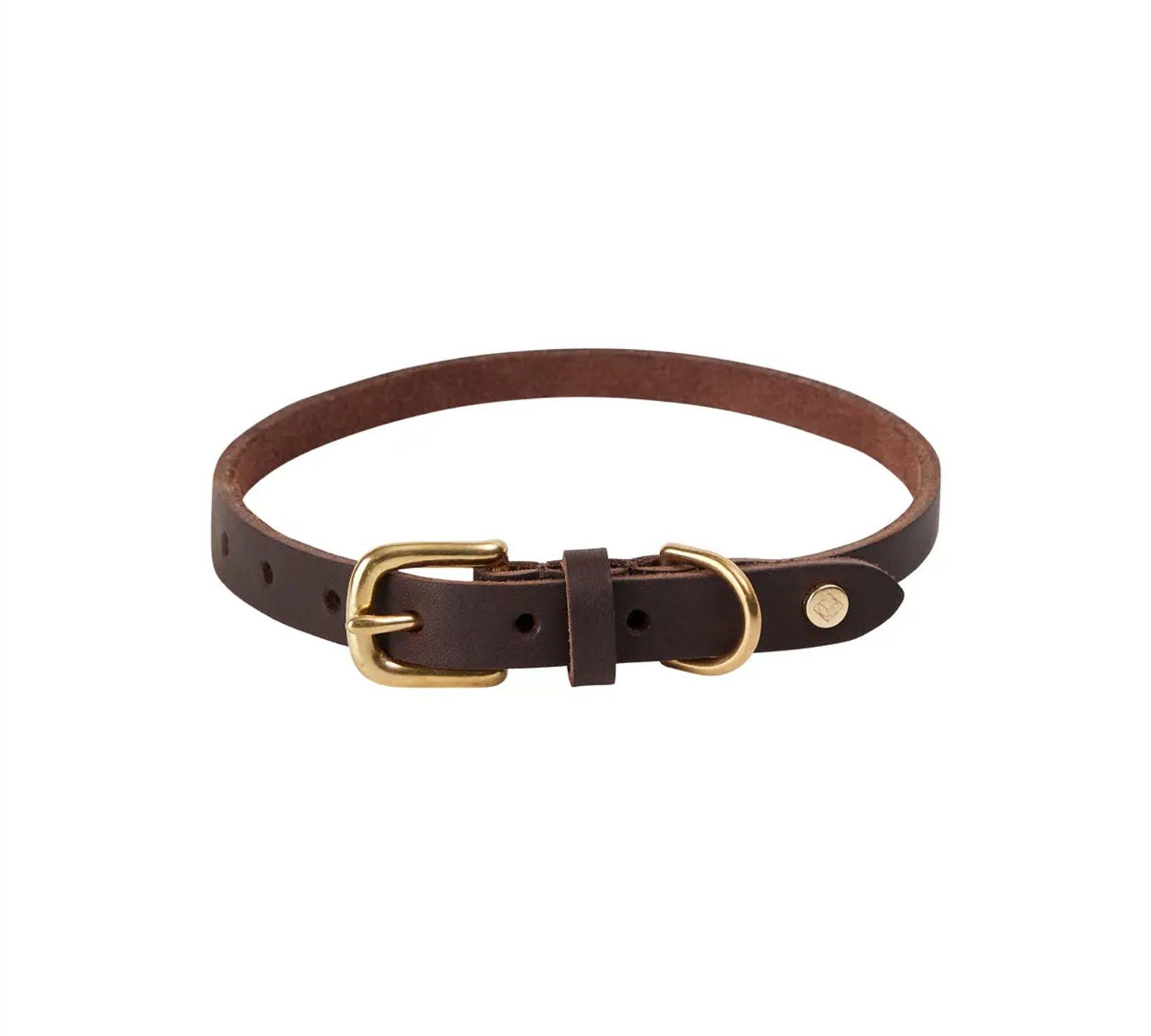 Robin Hundehalsband Leder Schokoladenbraun 0