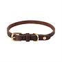 Robin Dog Collar Leather Chocolate Brown 0