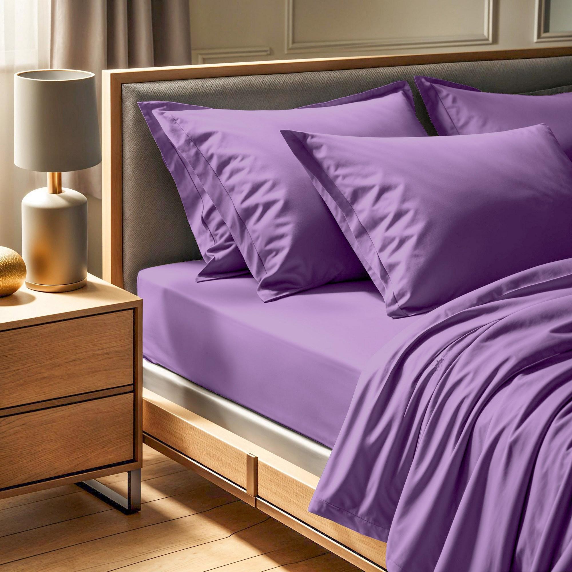 Fitted sheet Cotton Purple 100cm x 200cm 0