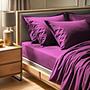 Fitted sheet Cotton Violet 100cm x 200cm 0