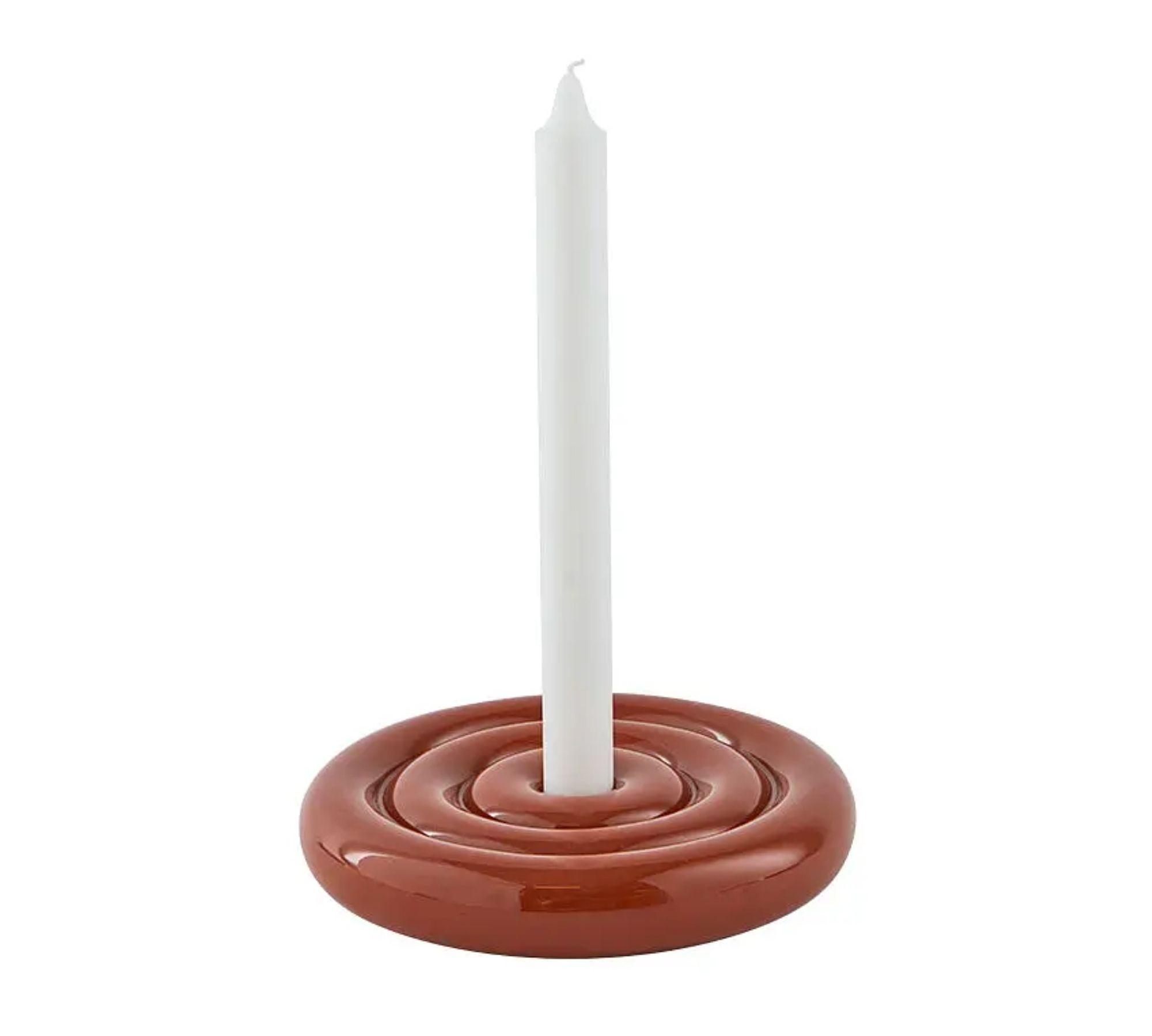 Savi Candle holder Ceramic Brown 0