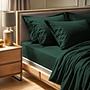 Fitted sheet Cotton Dark Green 100cm x 200cm 0