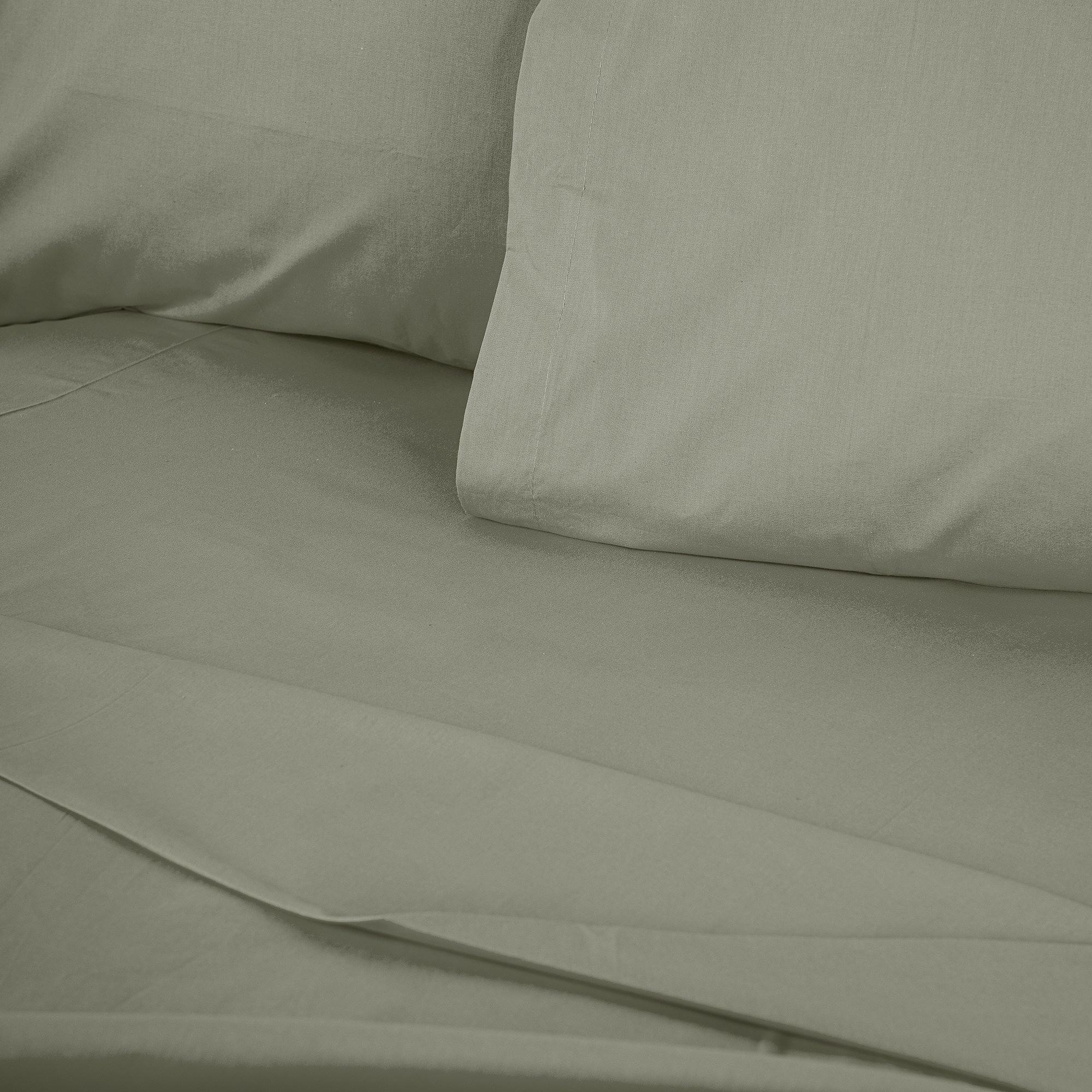 Fitted sheet cotton green 100cm x 200cm 2
