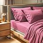 Fitted sheet cotton Rose 100cm x 200cm 0