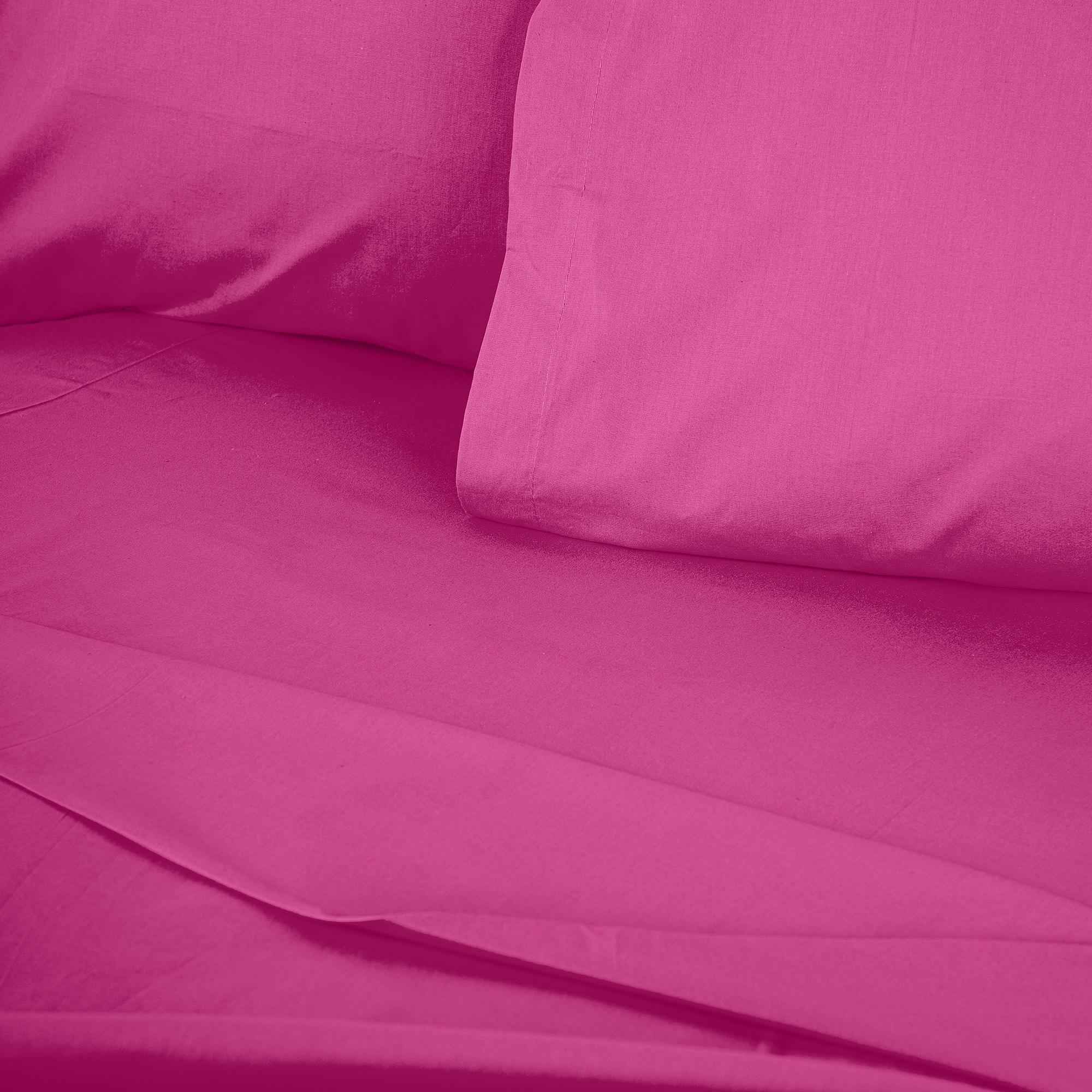 Lenzuolo con angoli cotone rosa 100cm x 200cm 2