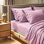 Fitted sheet cotton rose 100cm x 200cm 0