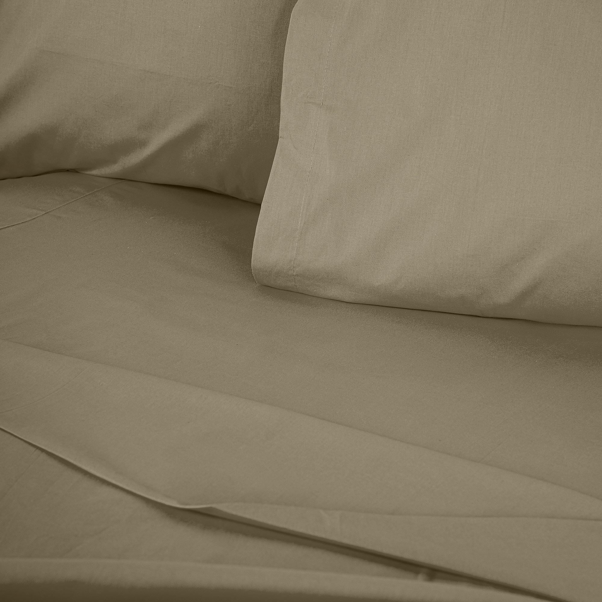 Fitted sheet cotton beige 100cm x 200cm 2