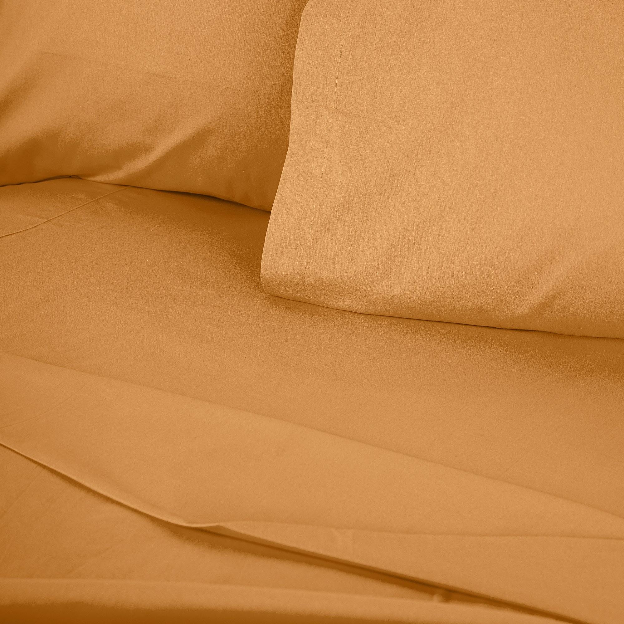 Fitted sheet Cotton Orange 100cm x 200cm 2