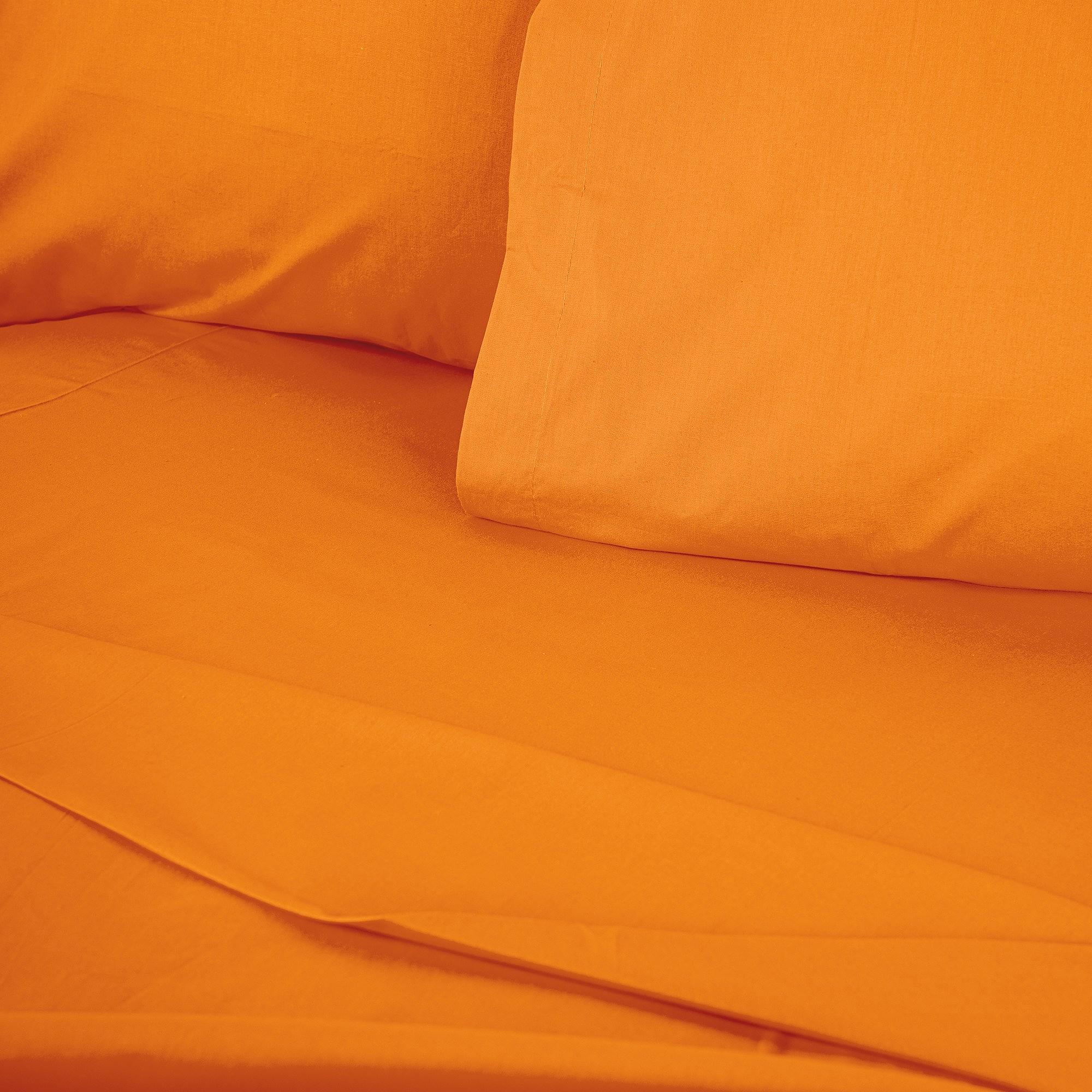 Fitted sheet Cotton Orange 100cm x 200cm 2