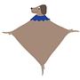 Hunsi Dog Cuddle Cloth Cotton Brown 0