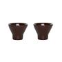 2x Yuka Egg Cups Ceramic Brown 0