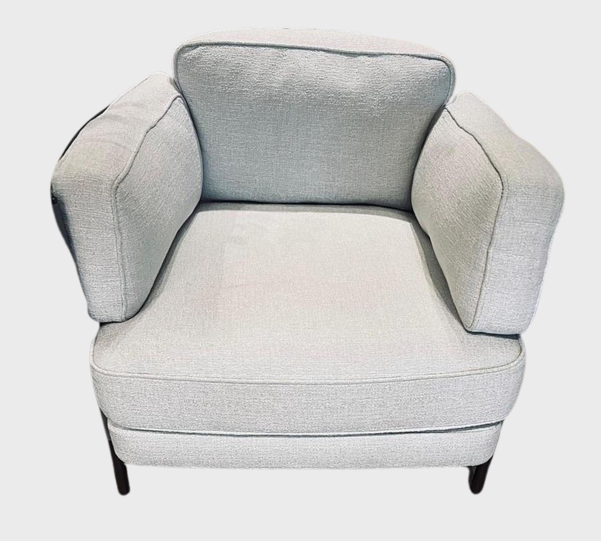 2x Shelley armchair leather cotton cream 0