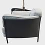 2x Shelley armchair leather cotton cream 1