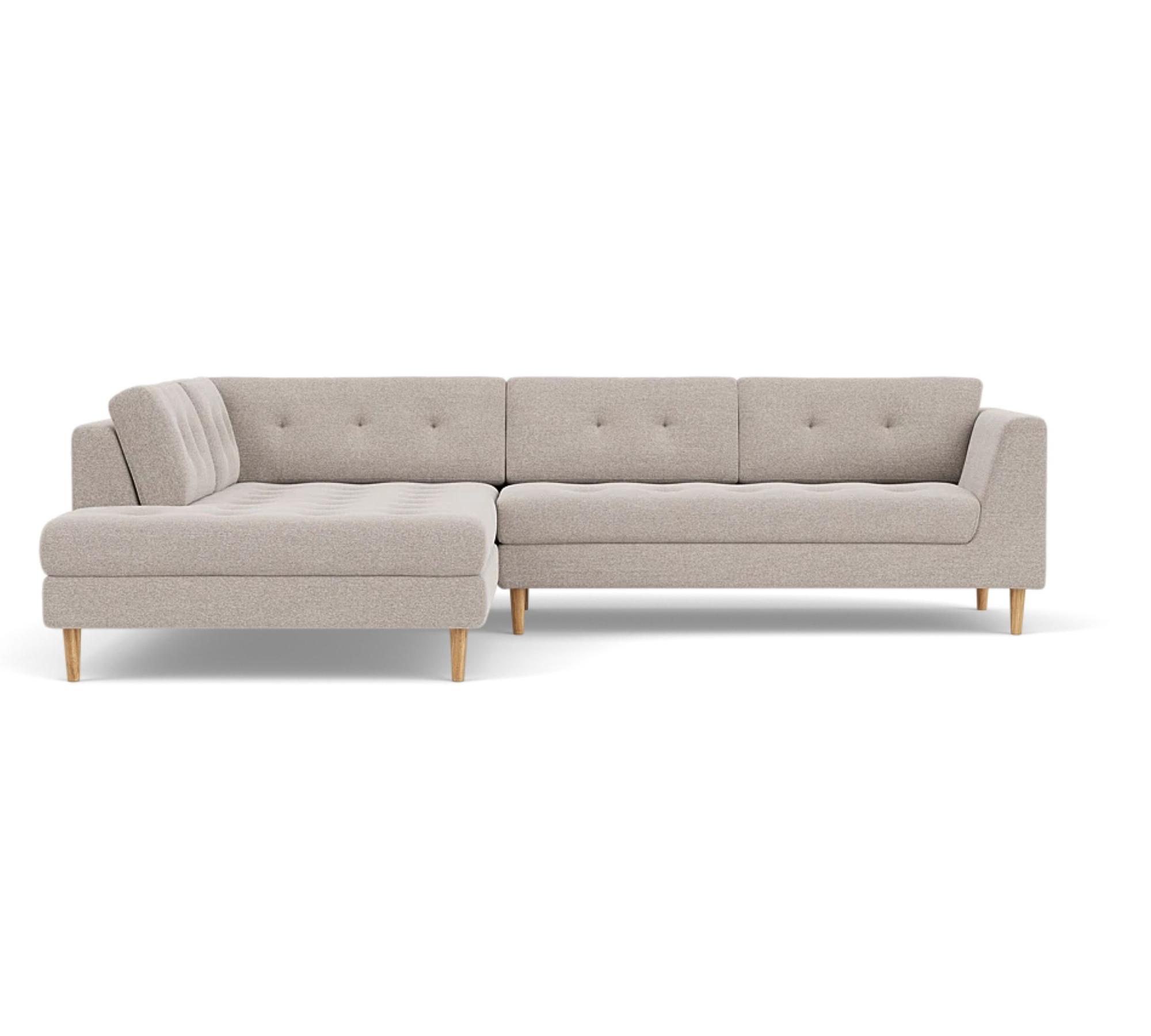 Nelson Corner Sofa Chaise Lounge Left Agnes Brown 0