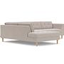 Nelson Corner Sofa Chaise Lounge Left Agnes Brown 2