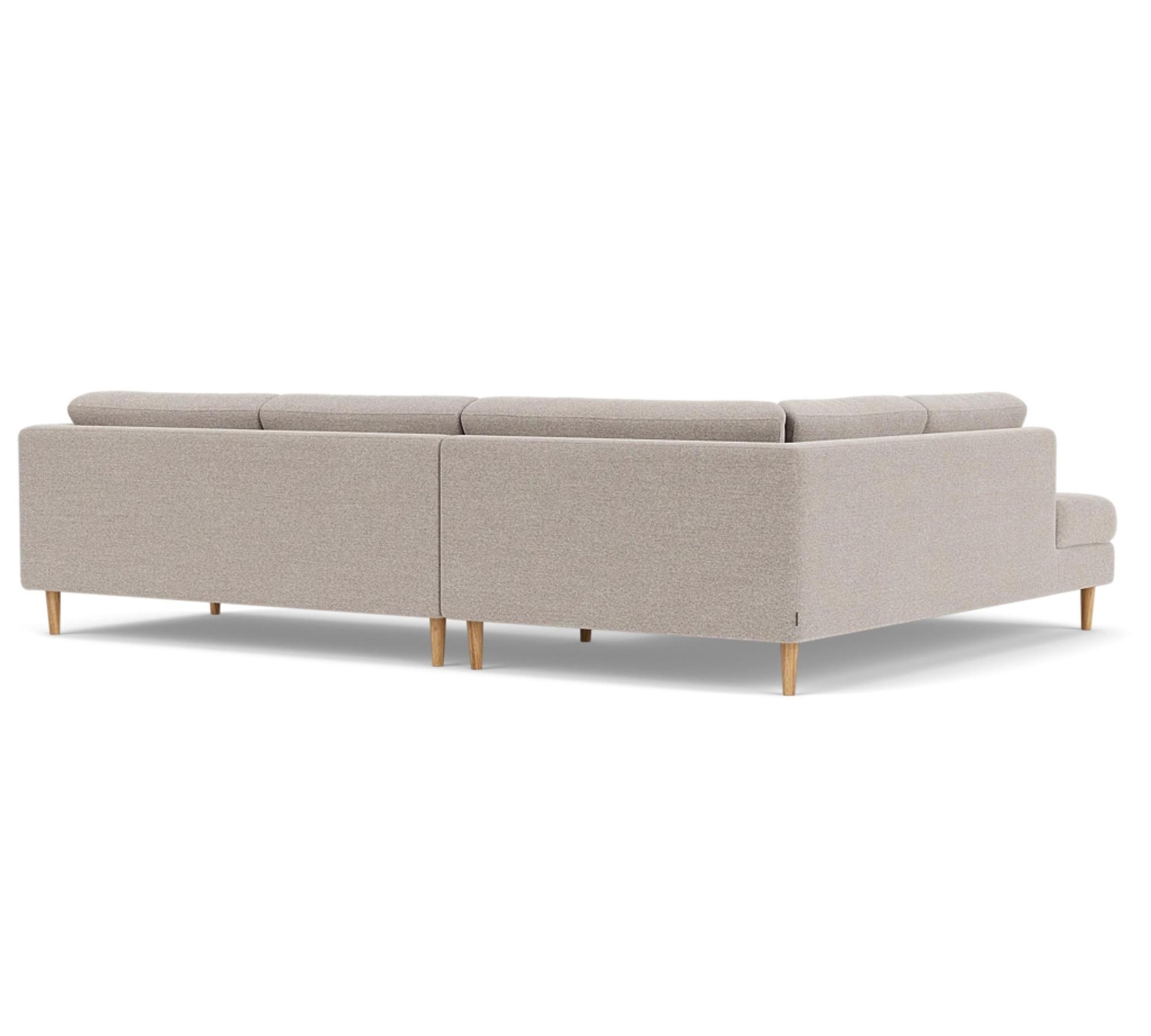 Nelson Corner Sofa Chaise Lounge Left Agnes Brown 3