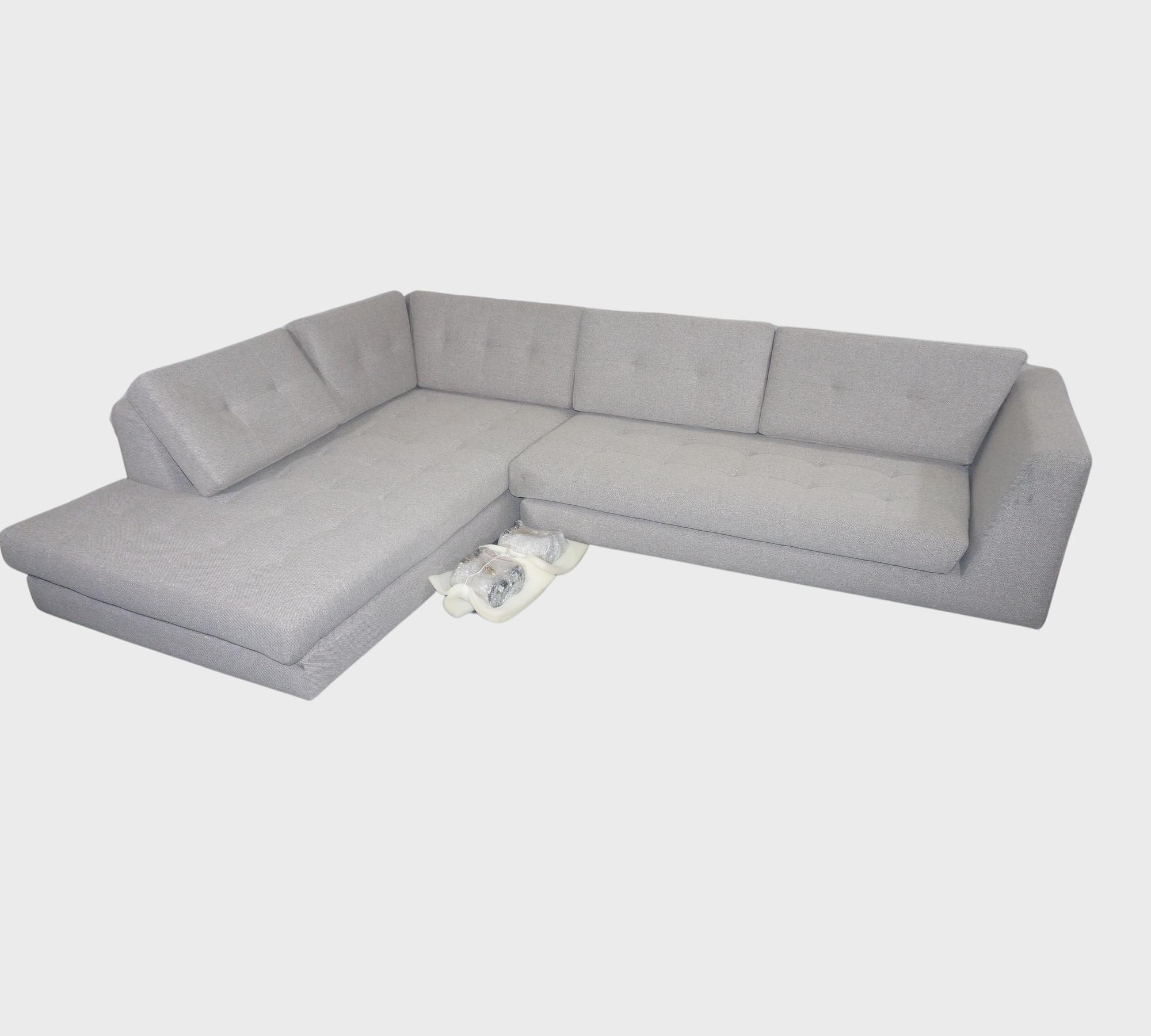 Nelson Corner Sofa Chaise Lounge Left Agnes Brown 5