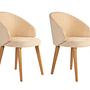 2x Bentley Dining Chair Wood Veneer Cream White 0