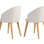 2x Bentley dining chair wood veneer White 3