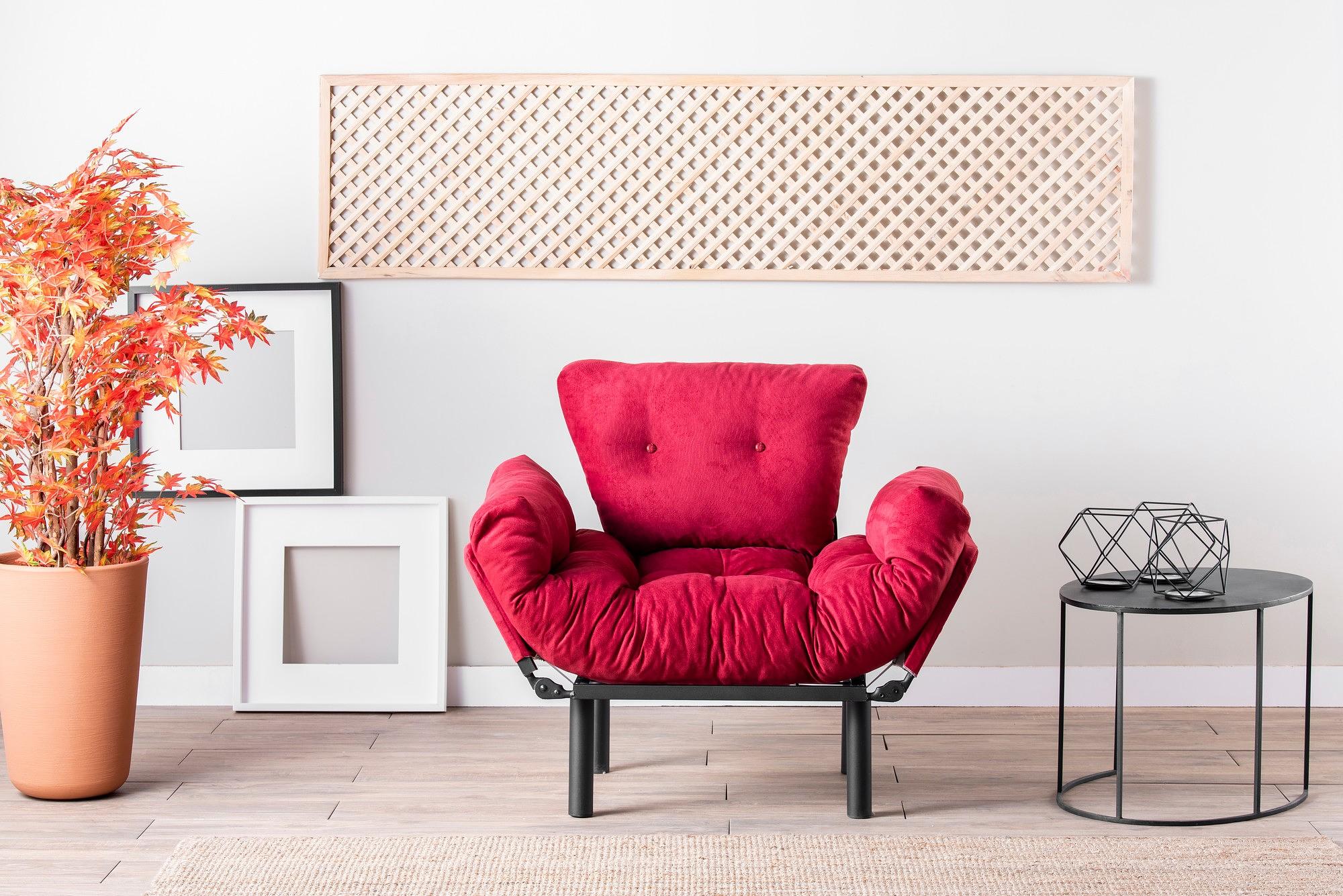 Nitta Armchair Maroon 0