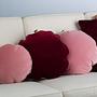 Kissen Circle Velvet Samt Rot Ø 45cm inkl. Füllung 0