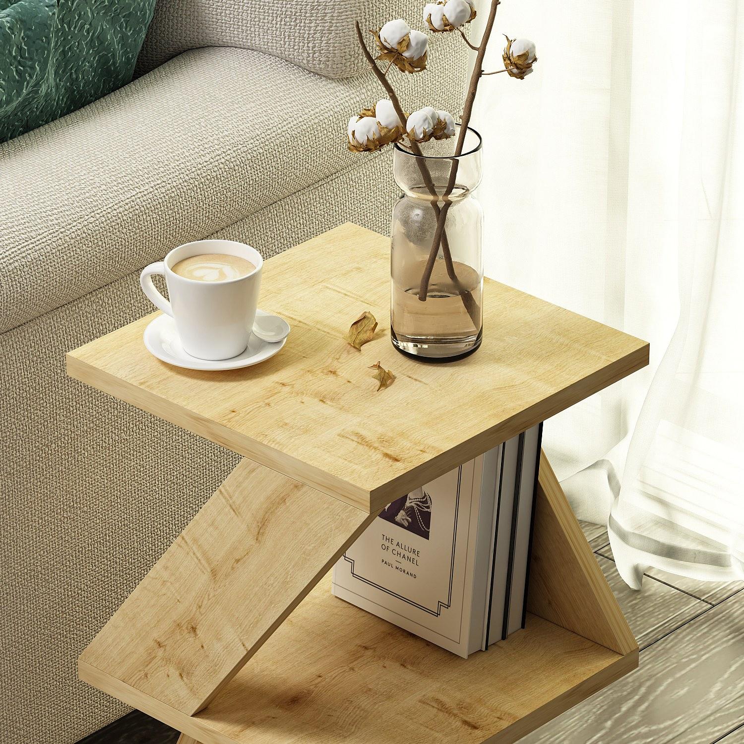 Albeni Side Table Wood Veneer Sapphire 5