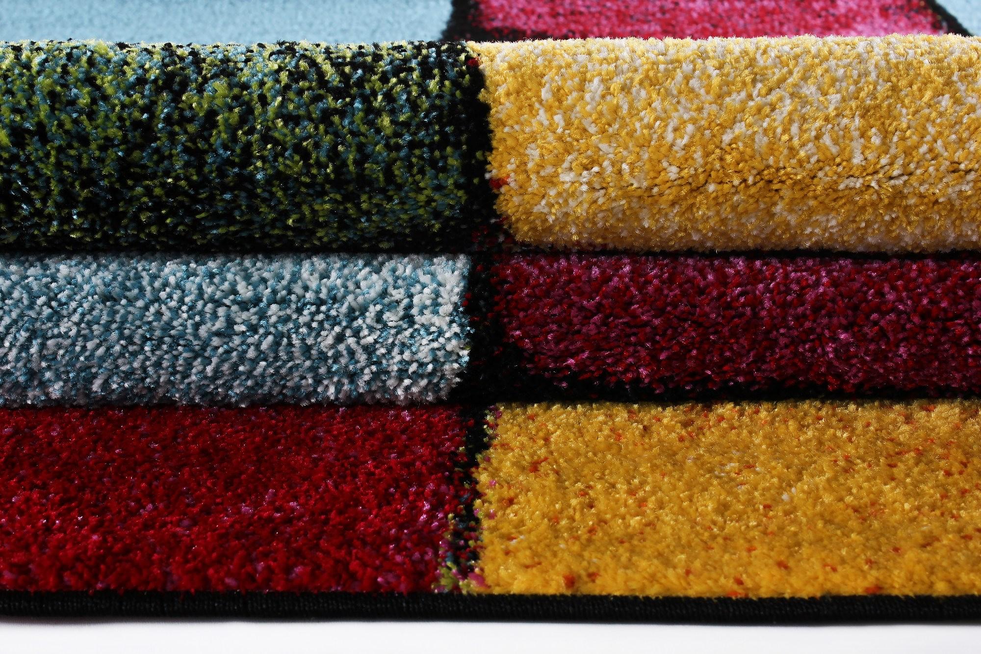Colorful Square Rug Multicolor 6