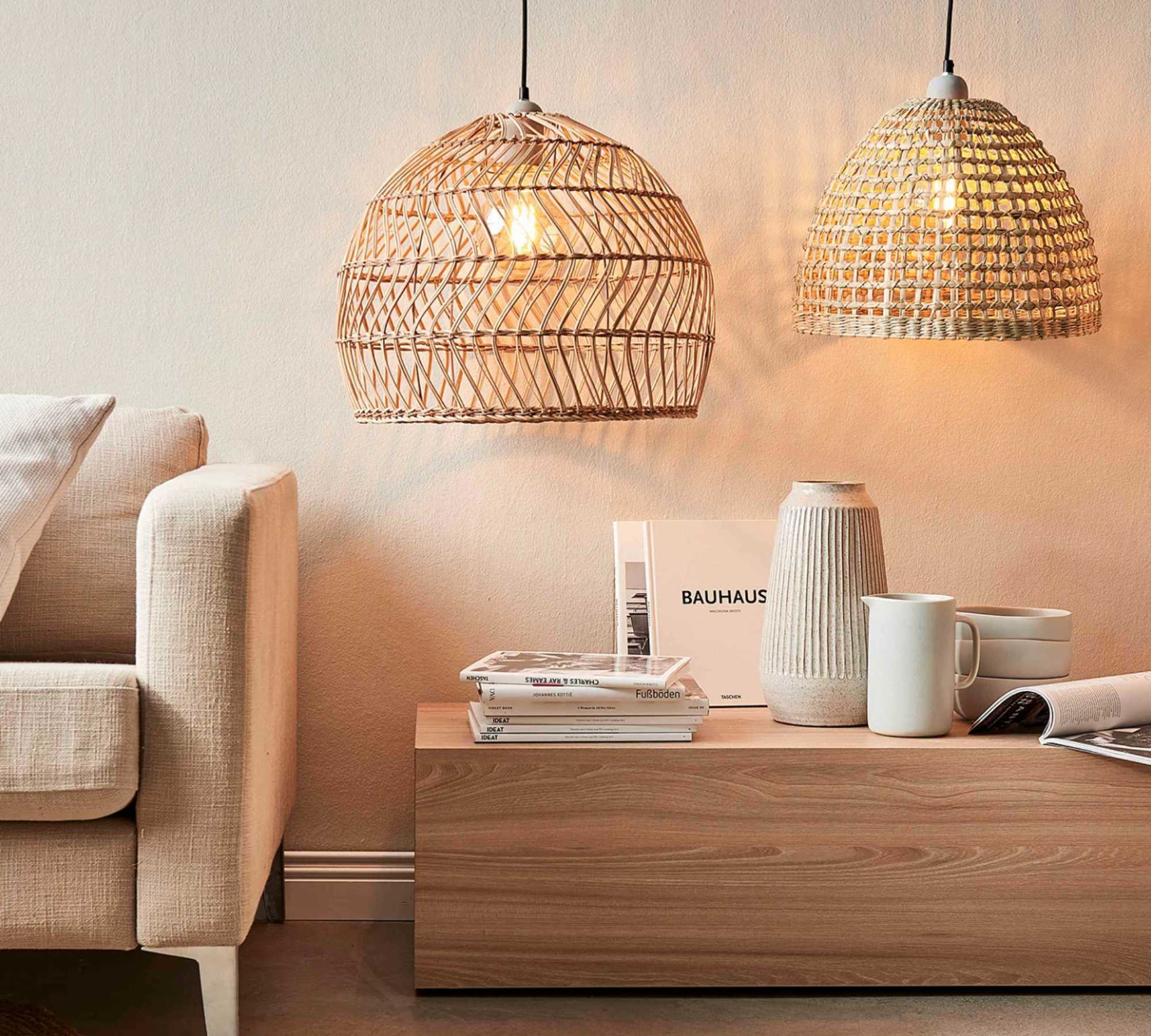 Lampenschirm Rattan Natur 3