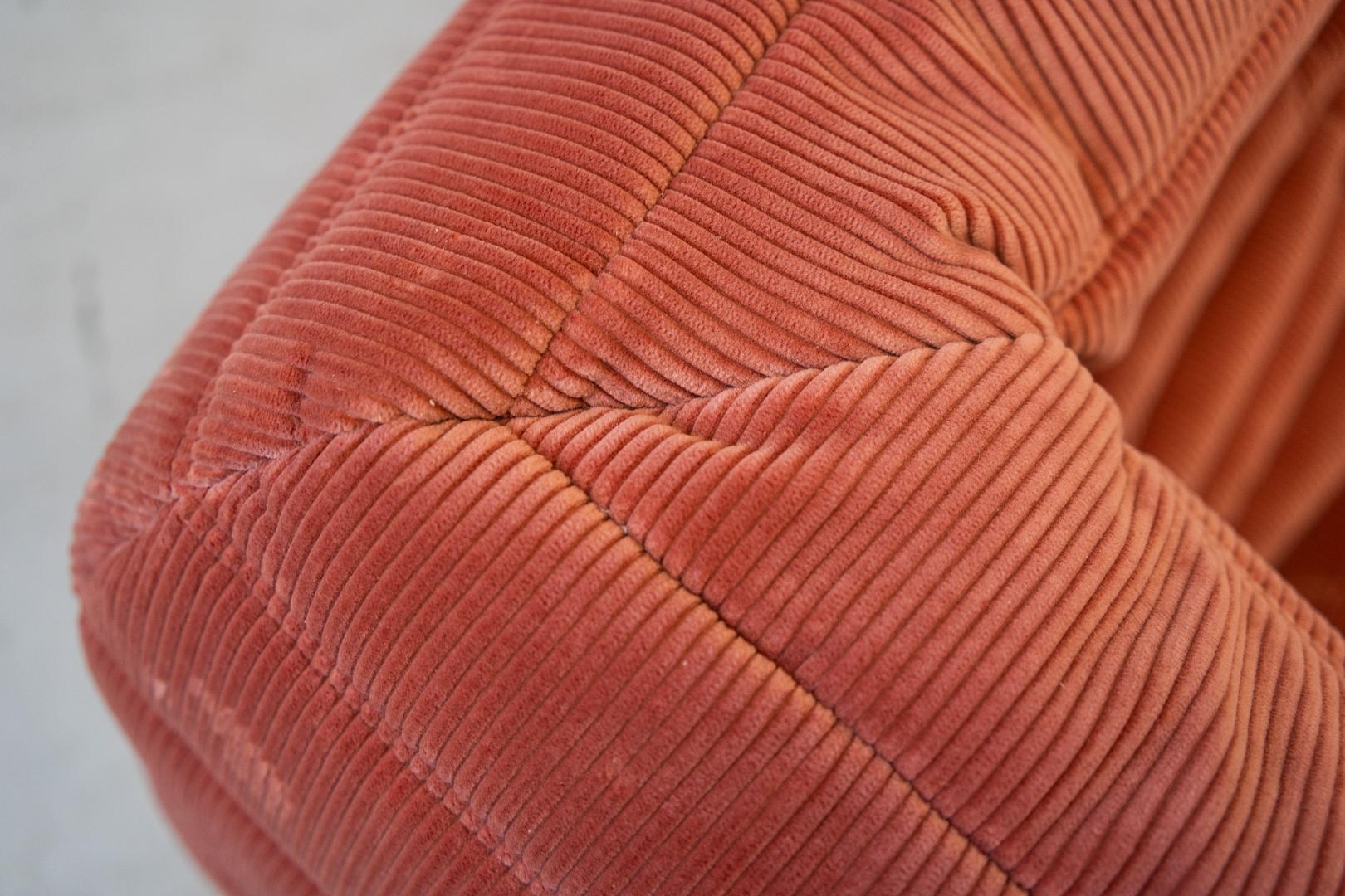 Togo Corner Sofa Cord Coral 6