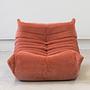 Togo armchair and ottoman set Cord Coral 1