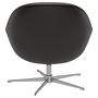 Veneto Armchair Swivel Leather Steel Tobacco Brown 3