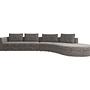 Bergamo Sofa 4-seater Tuscany fabric brown 2
