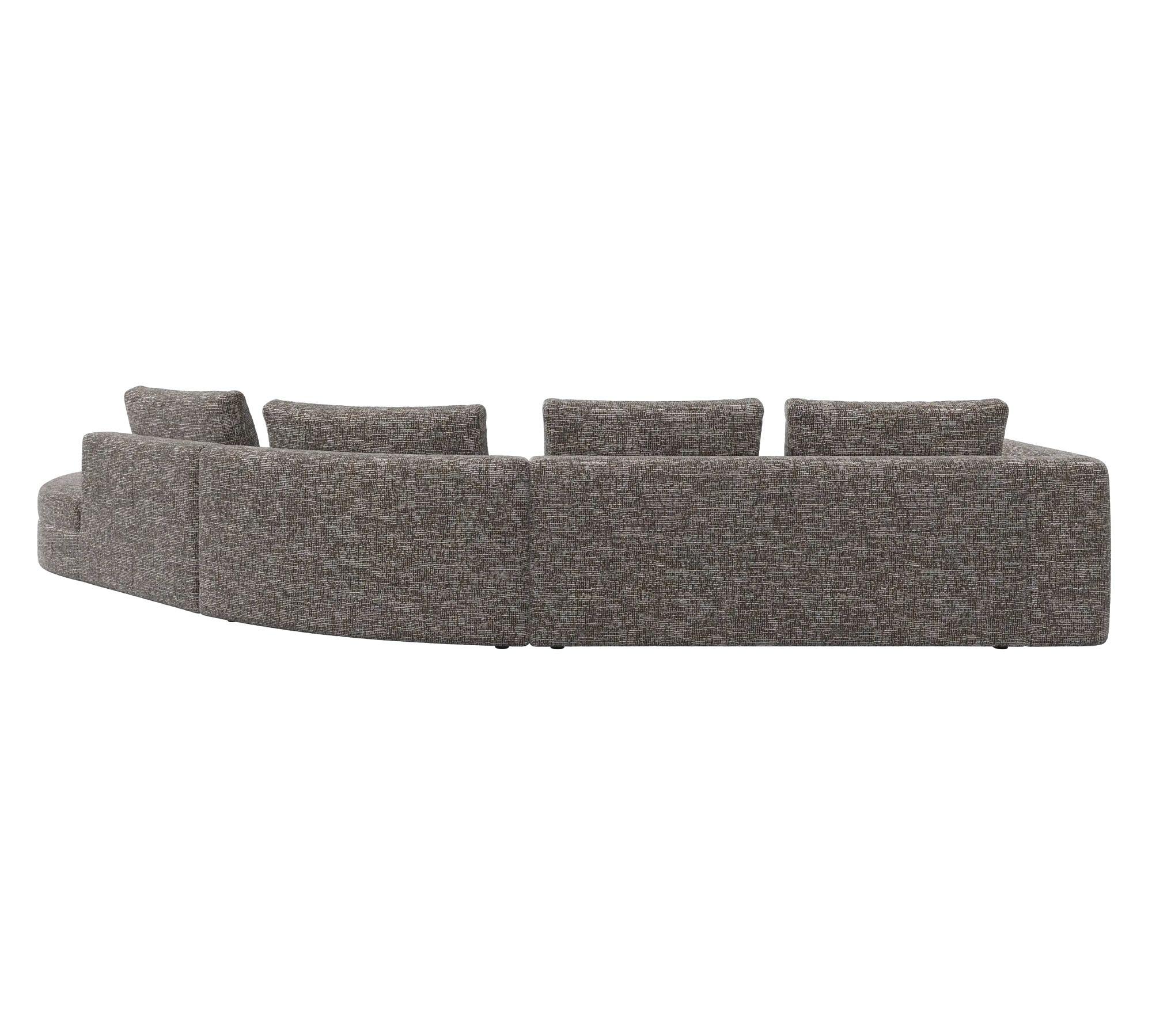 Bergamo Sofa 4-seater Tuscany fabric brown 3