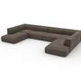 Pyllow Sofalandschaft Samt Taupe Grau 1