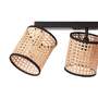 4-Flammige Deckenleuchte Rattan Stahl Schwarz 2