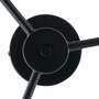 3-Light Ceiling Lamp Opal Glass Metal Black 3