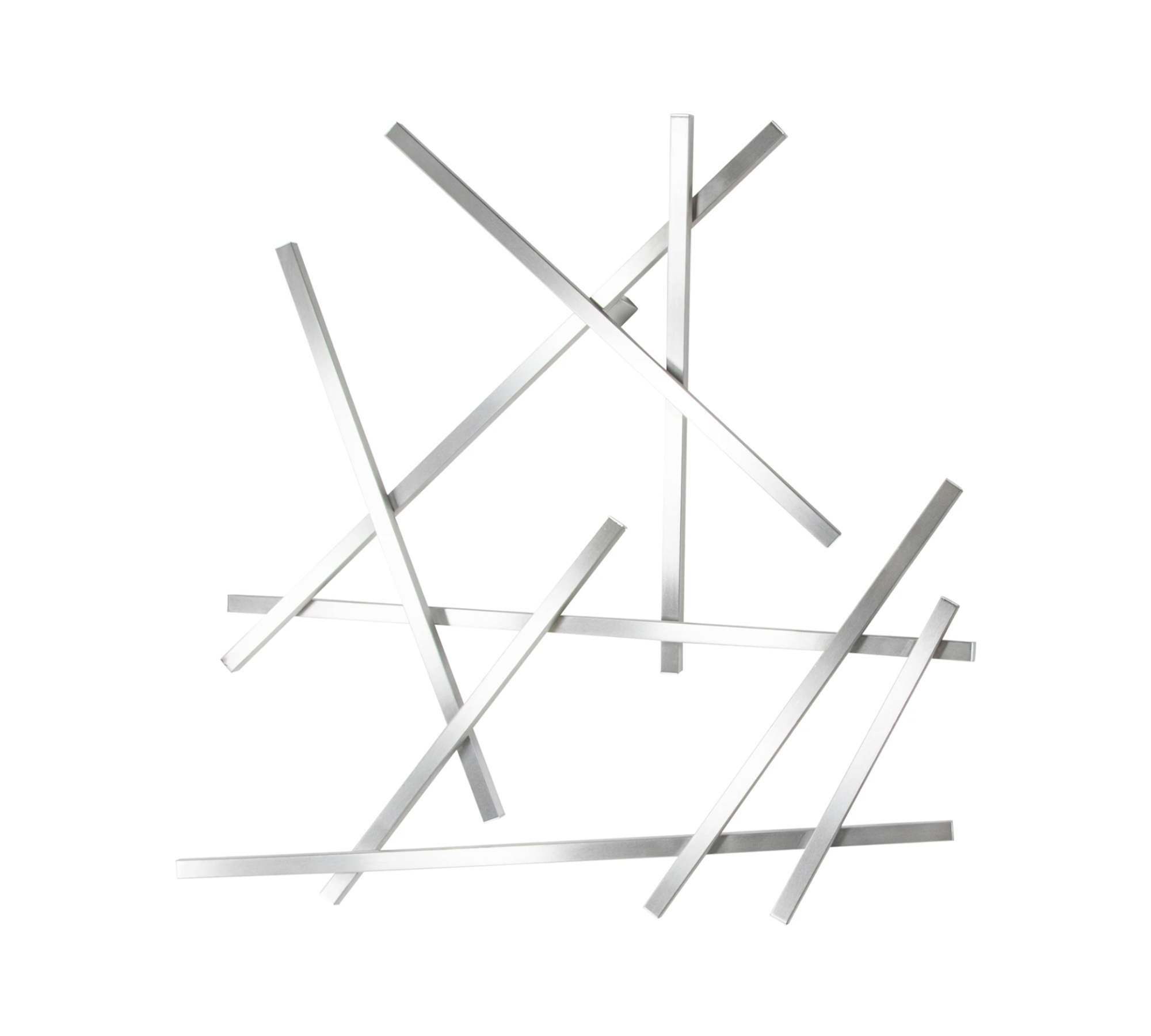 Wandgarderobe Metall Silber 0