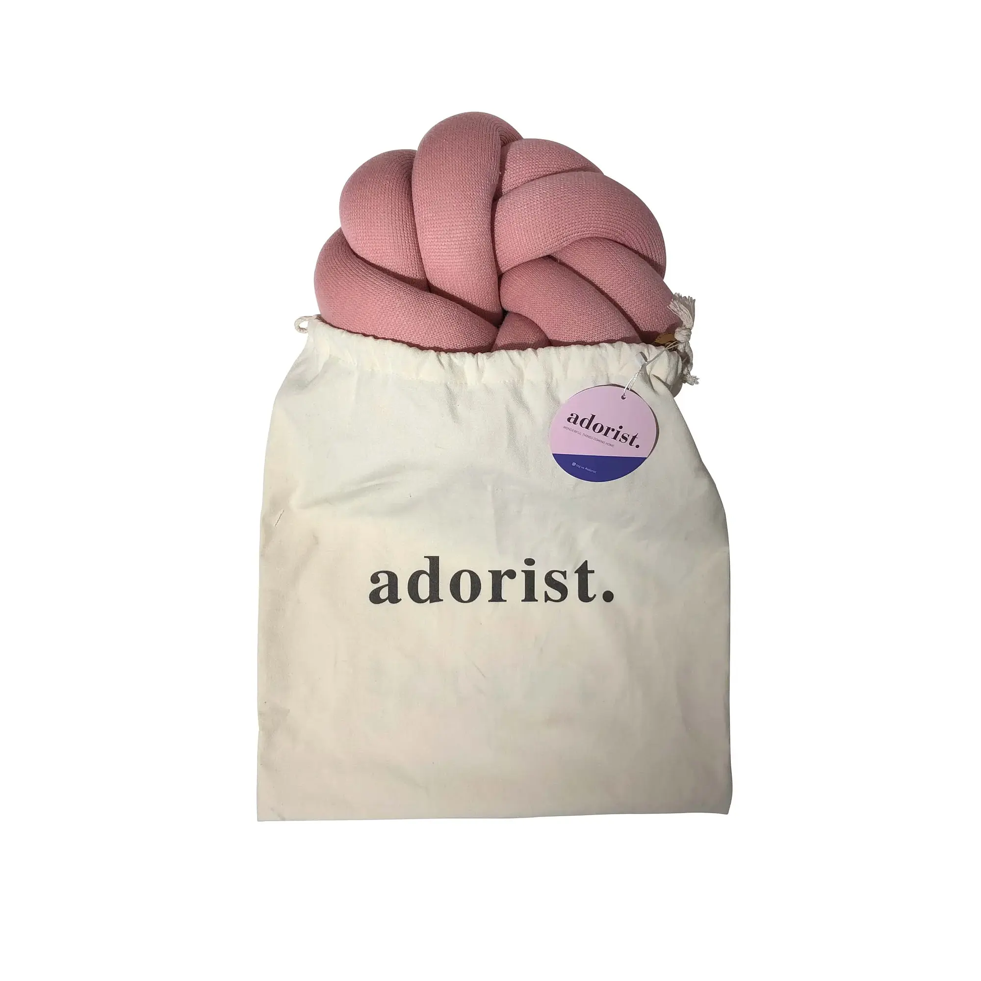 Knot cushion textile pink 2